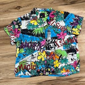 Jams world “Waikiki surf” women’s aloha button up